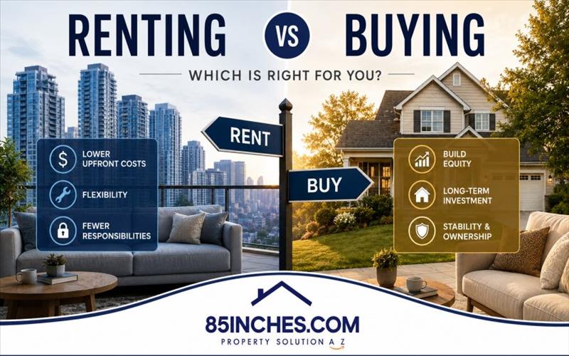 Home Loan vs Renting in India (2026): Which Builds More Wealth? A Financial Analysis by 85inches Realty Pvt. Ltd.