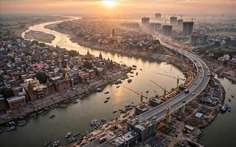 How the Ganga–Varuna Elevated Road Will Transform Varanasi's Topography & Real Estate Market
